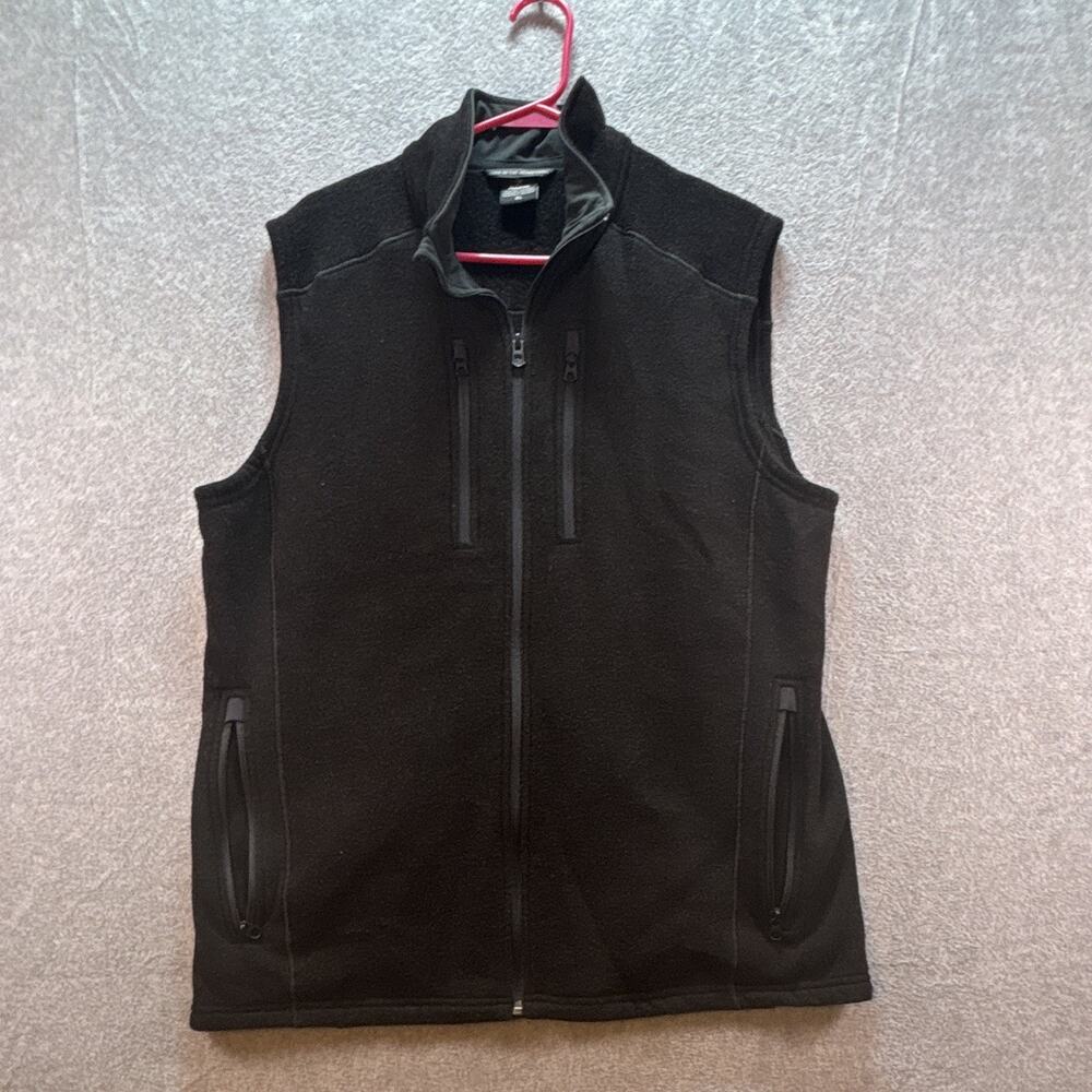 KUHL Men's Interceptr XL Black Full Zip Fleece Vest Stand-Up Collar
